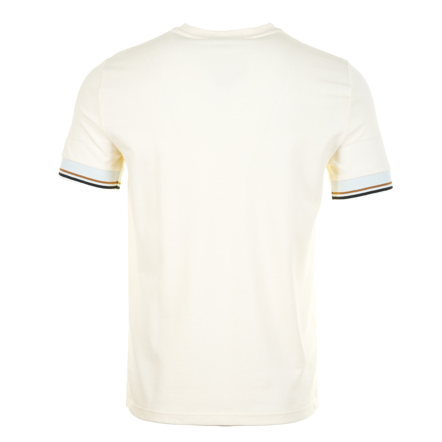 Twin Tipped Cuff Pique T Shirt Ecru