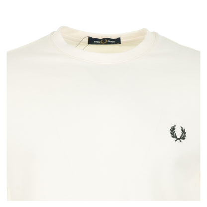 Twin Tipped Cuff T Shirt Ecru