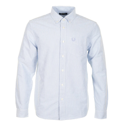 Relaxed Striped Oxford Shirt Sky Blue