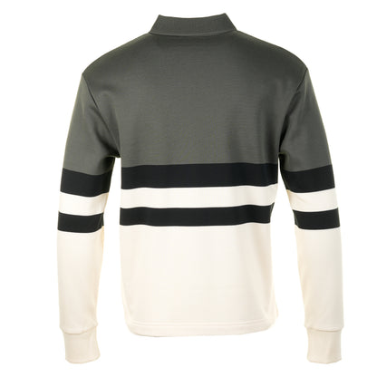 Colour Block Collared Sweatshirt Field Green