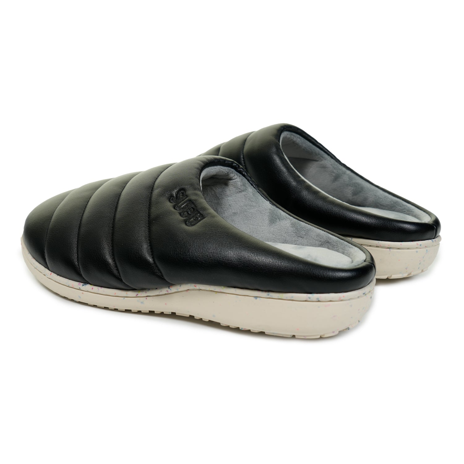 Subu Eco Leather Slippers Black