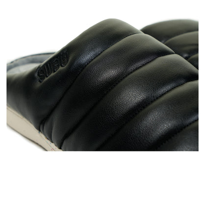 Subu Eco Leather Slippers Black