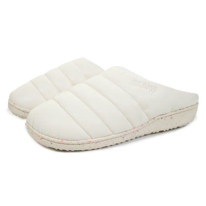 Subu Eco Leather Slippers White