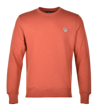 Zebra Crew Sweatshirt Dark Rust