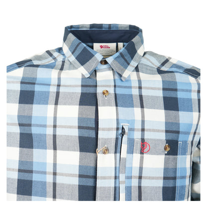 Fjallglim Relaxed Shirt LS M Dawn Blue / Chalk White