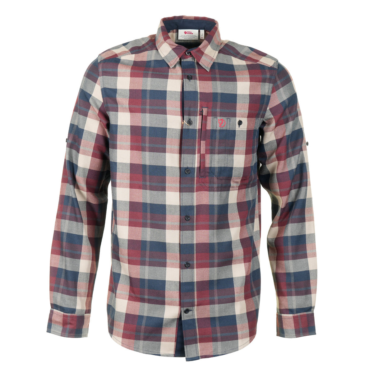 Fjallglim Regular Shirt LS M Dark Navy / Maroon