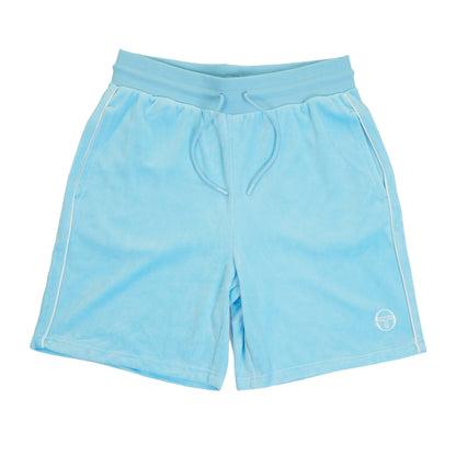 Tasso Velour Shorts Baltic Sea / White