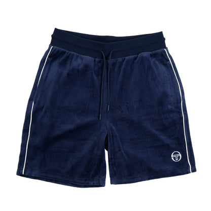Tasso Velour Shorts Maritime Blue / White