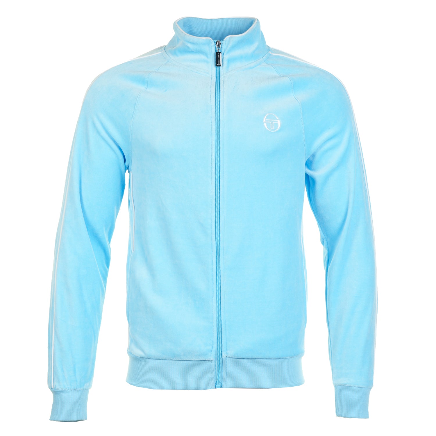 Tasso Velour Track Top Baltic Sea / White