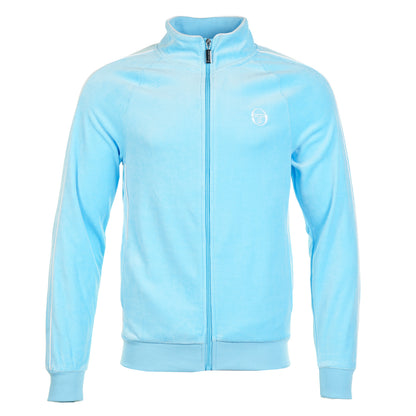 Tasso Velour Track Top Baltic Sea / White