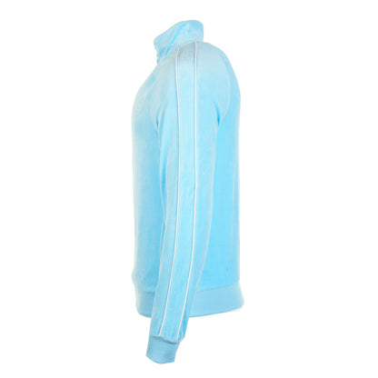 Tasso Velour Track Top Baltic Sea / White