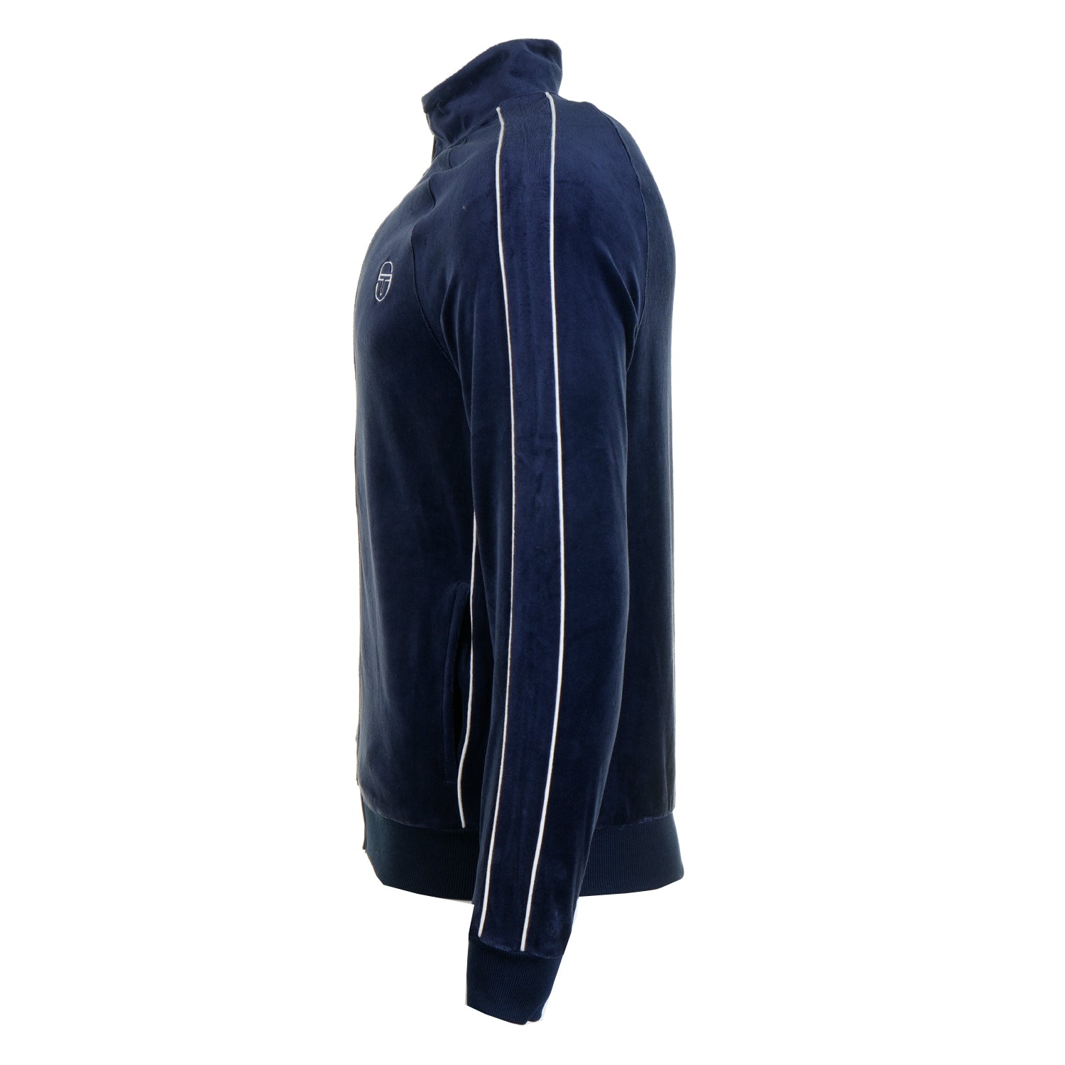 Tasso Velour Track Top Maritime Blue / White