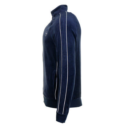 Tasso Velour Track Top Maritime Blue / White