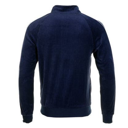 Tasso Velour Track Top Maritime Blue / White
