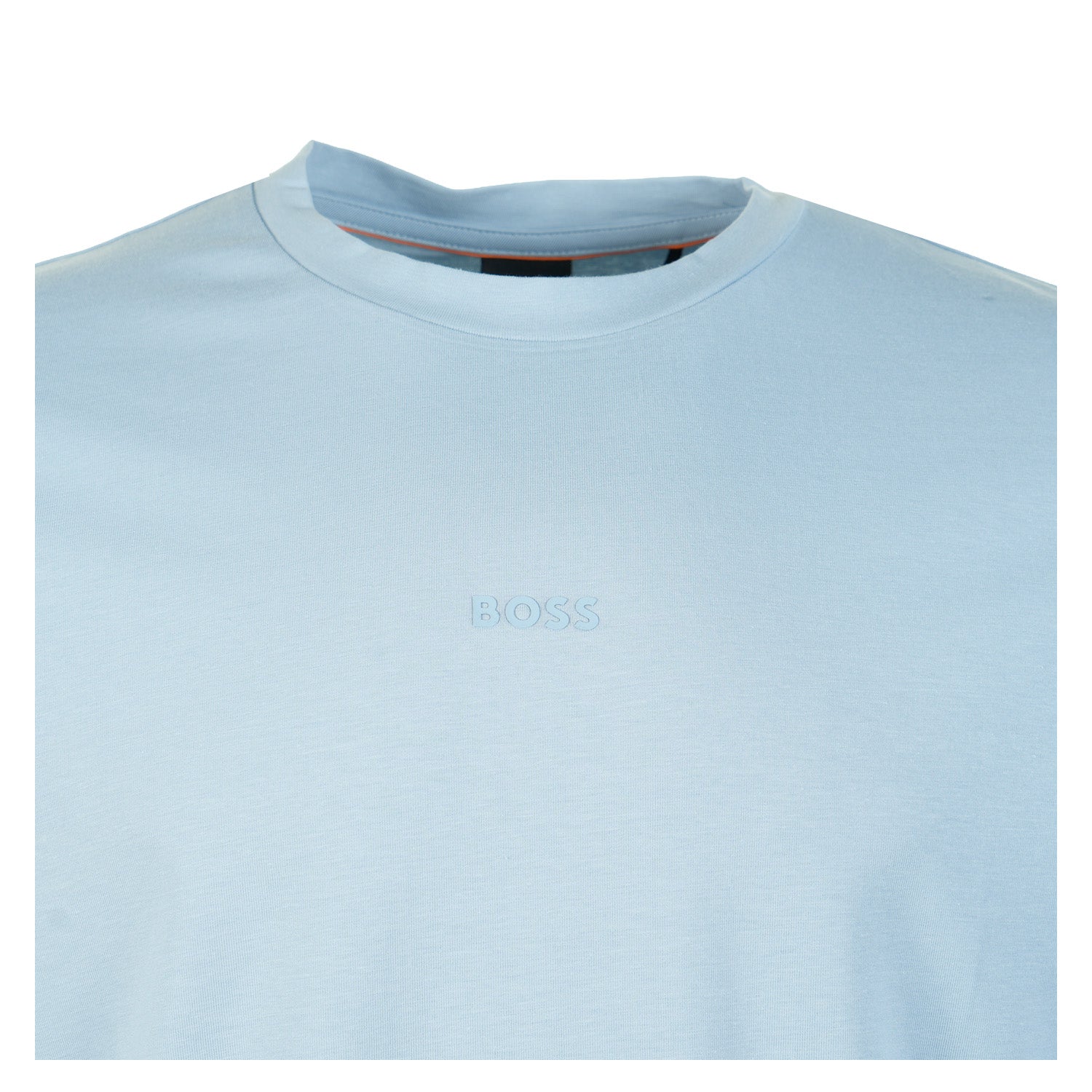 neckline on boss orange TChup T Shirt 458 Light Pastel Blue