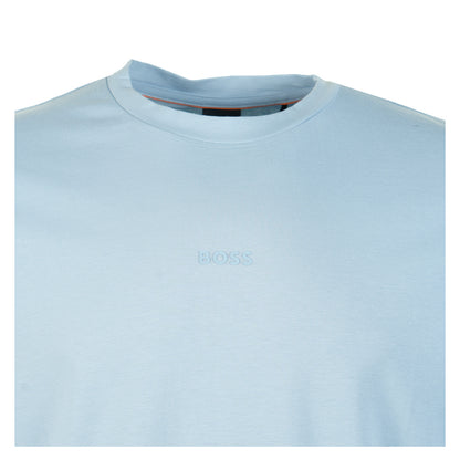 neckline on boss orange TChup T Shirt 458 Light Pastel Blue