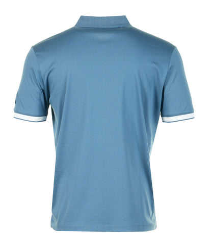 Short Sleeve Silicone Zip Polo Shirt Teal