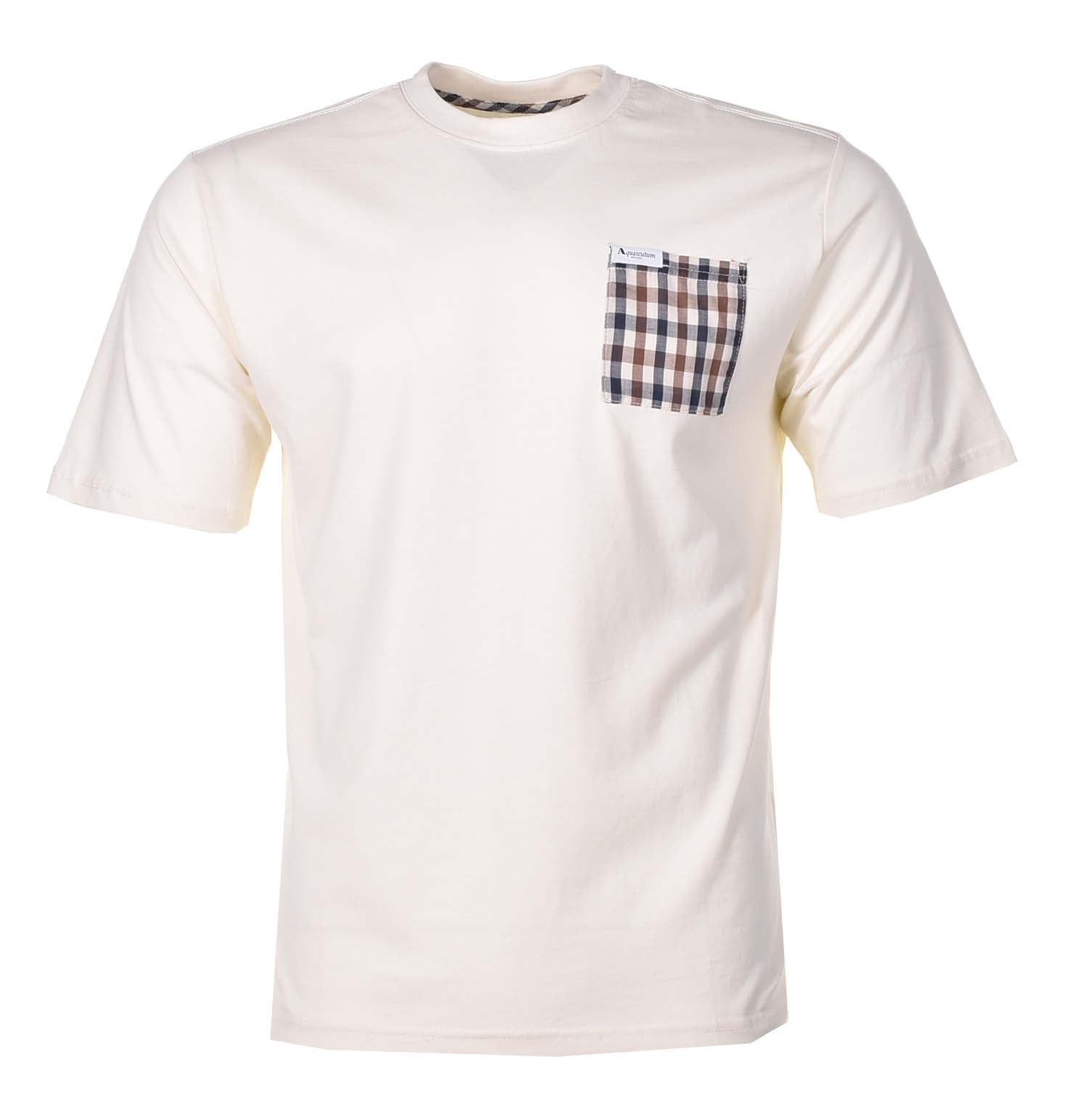 Active Club Check Pocket T Shirt White