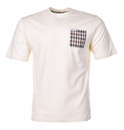 Active Club Check Pocket T Shirt White