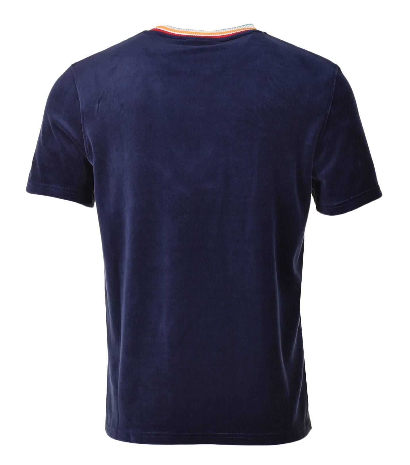 Slice Tee Velour T Shirt Maritime Blue Gold