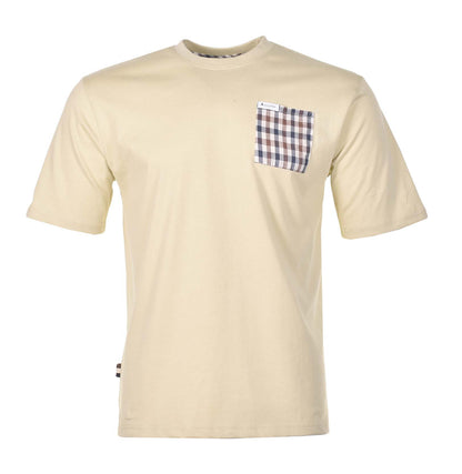 Active Club Check Pocket T Shirt Beige