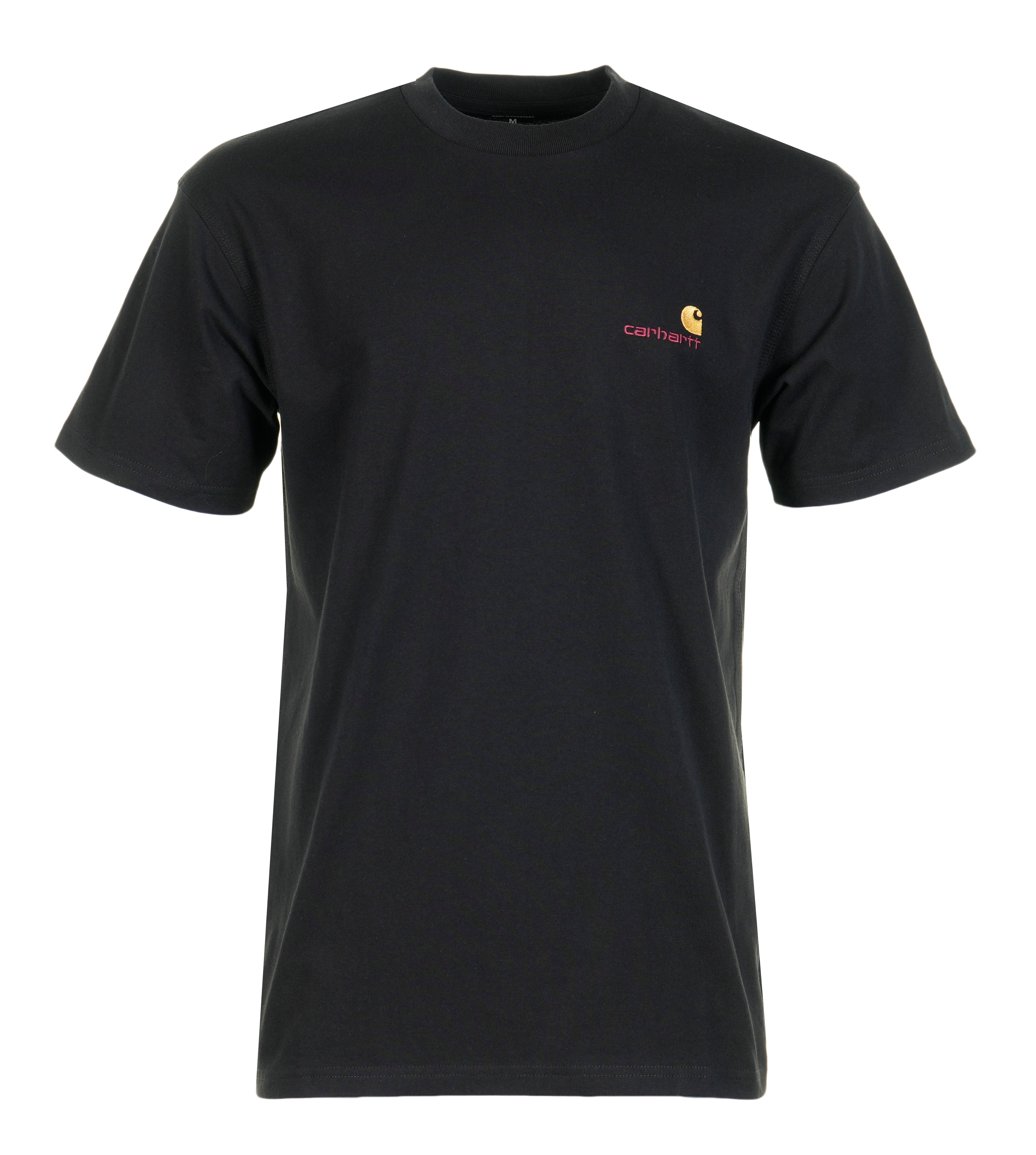 Short Sleeve American Script T Shirt Black