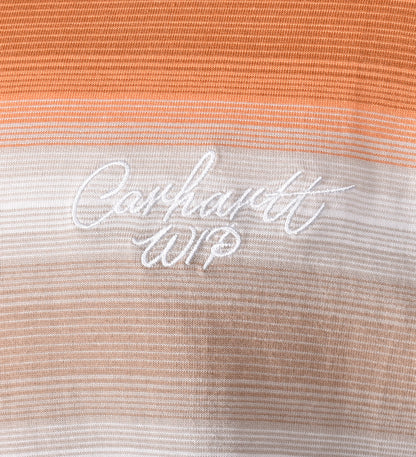 Short Sleeve Dashner Stripe T Shirt Pumpkin