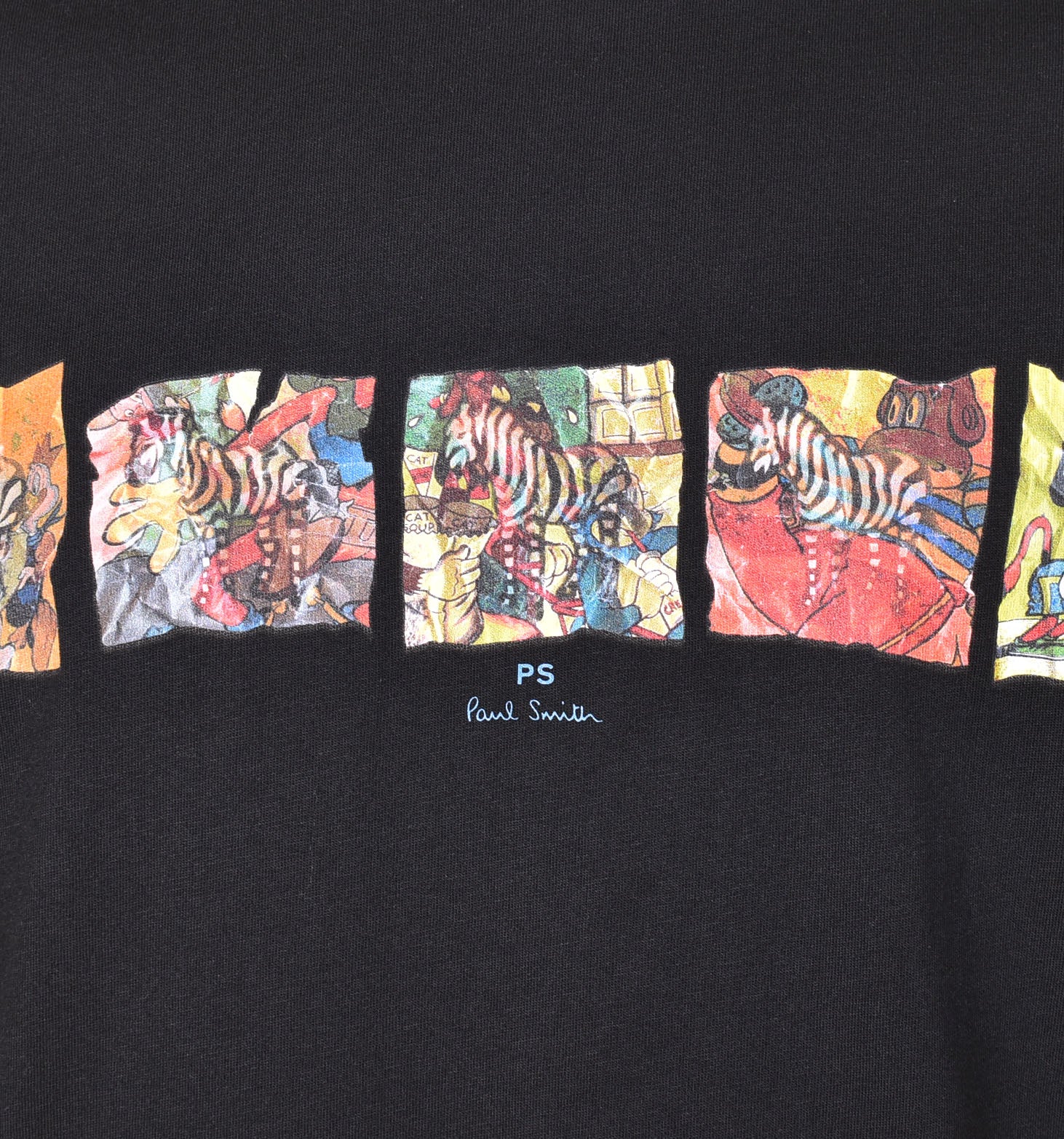 Regular Fit Zebras T Shirt Black