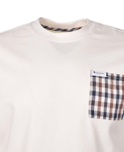 Active Club Check Pocket T Shirt White
