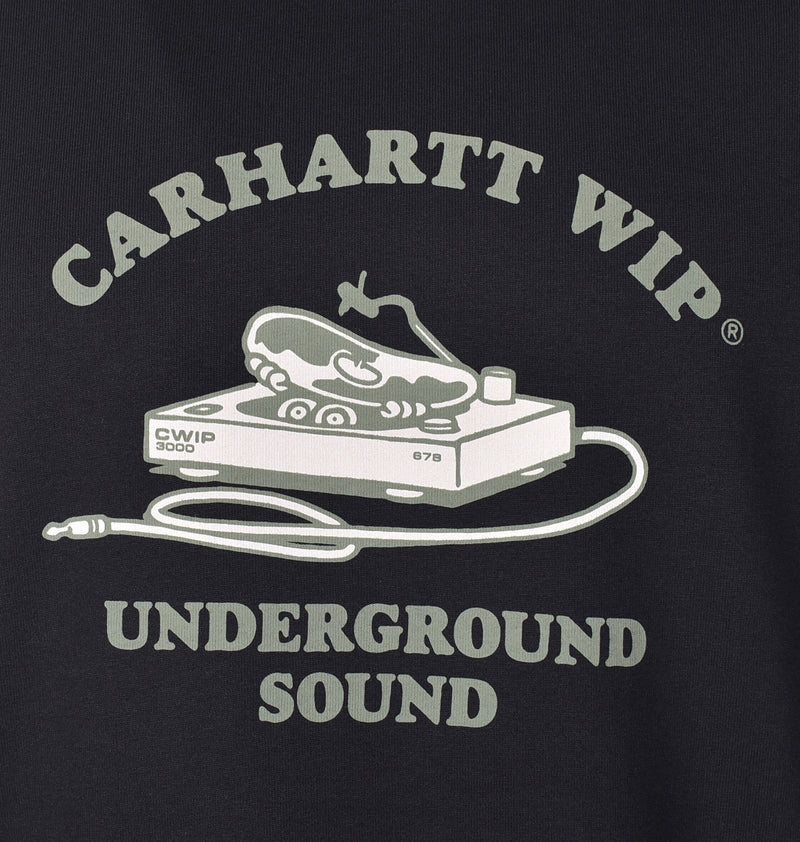 Short Sleeve Underground Sound T Shirt Black