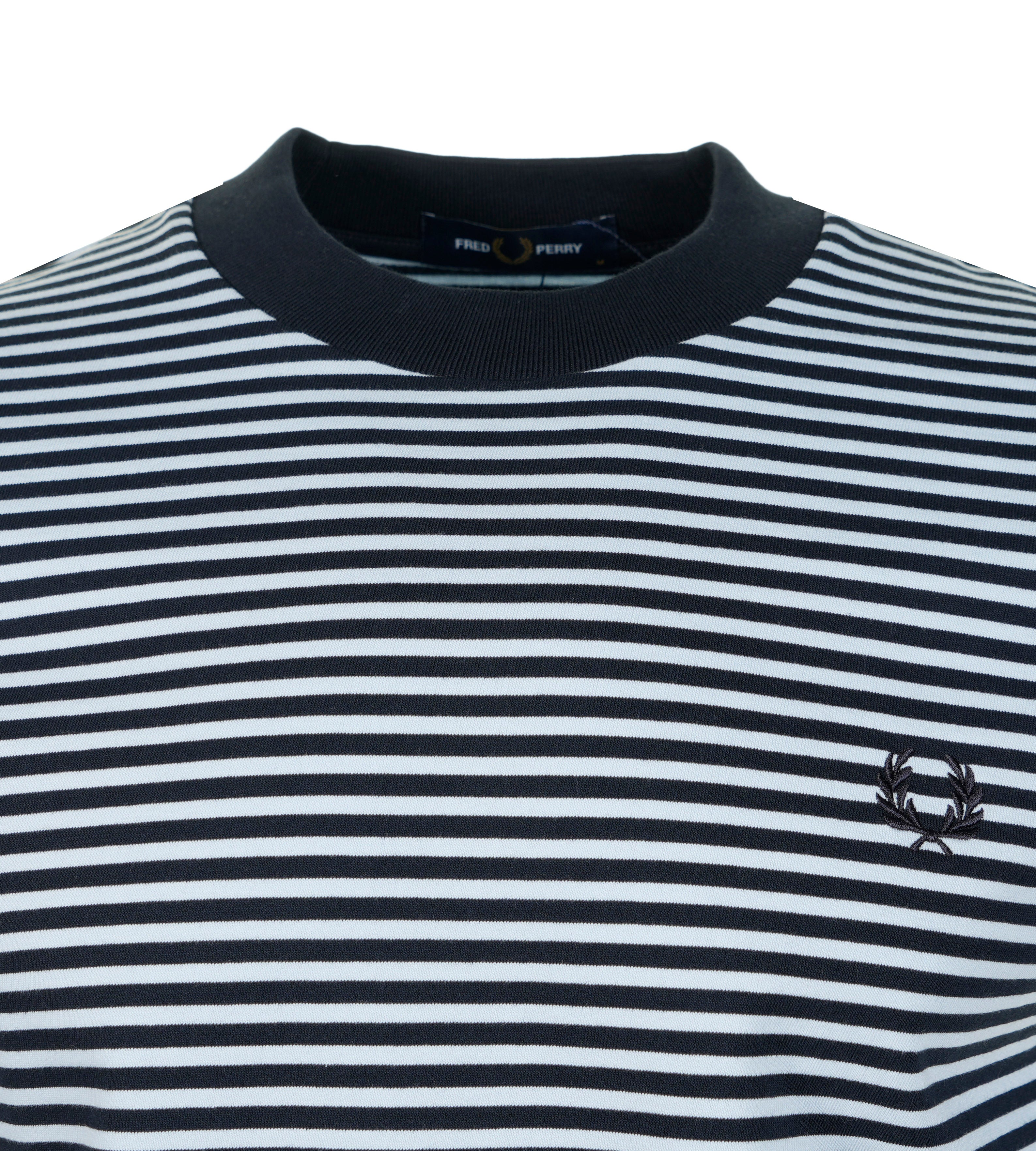 Fine Stripe T Shirt Navy