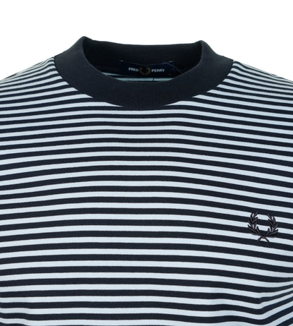 Fine Stripe T Shirt Navy