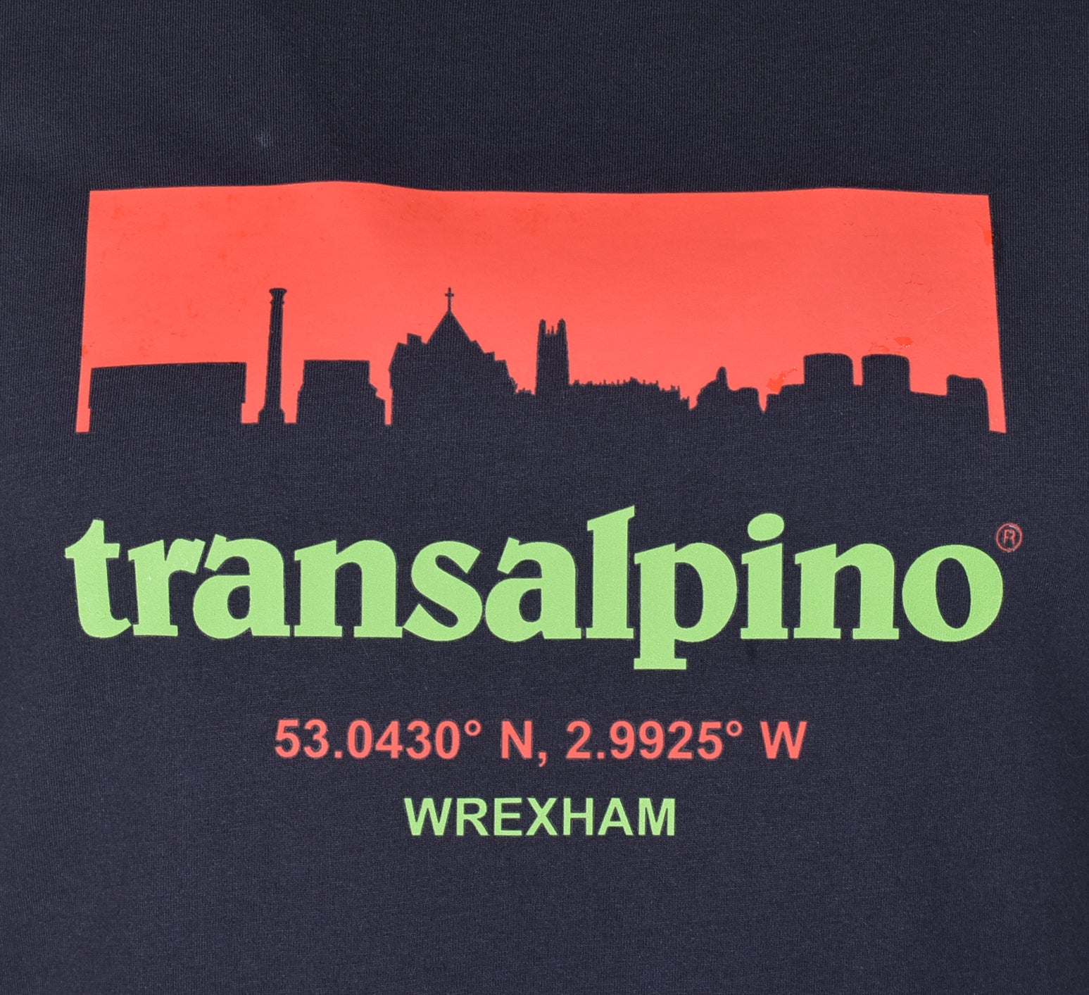 Wrexham Skyline T Shirt Navy Red