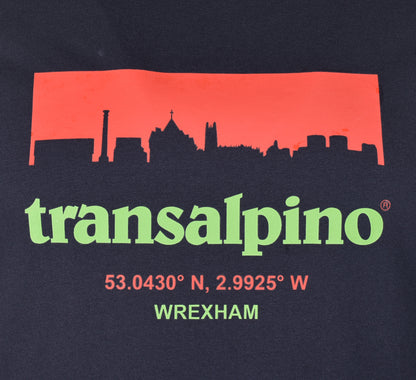 Wrexham Skyline T Shirt Navy Red