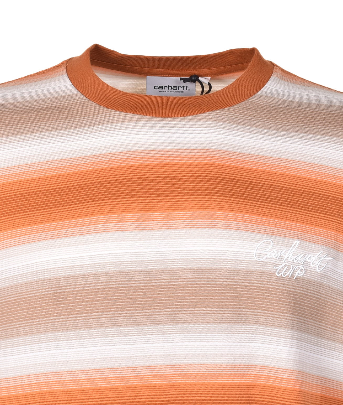 Short Sleeve Dashner Stripe T Shirt Pumpkin