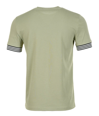 Striped Cuff  T-Shirt Olive Mint