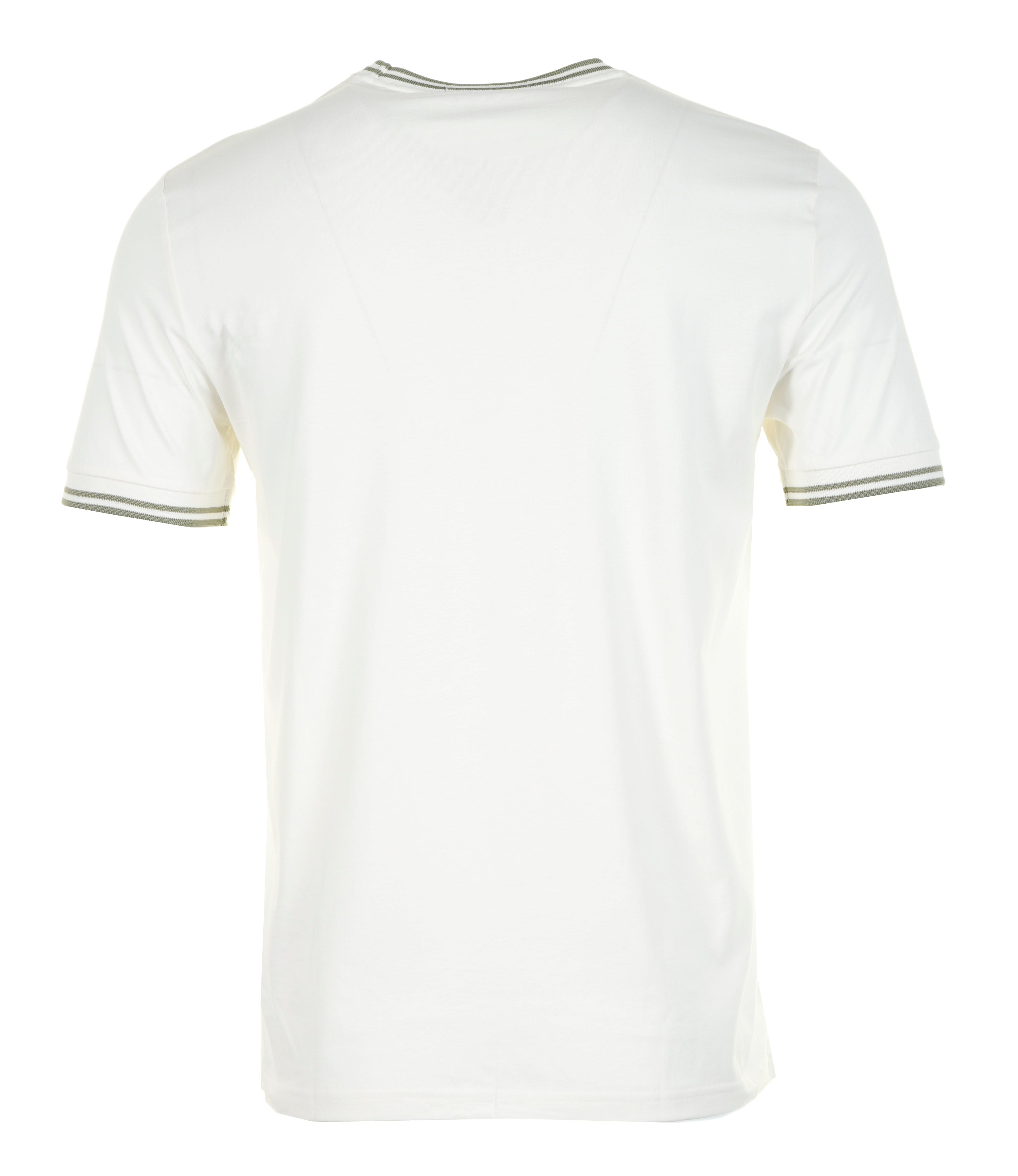Twin Tipped T Shirt Light Ecru / Olive Mint