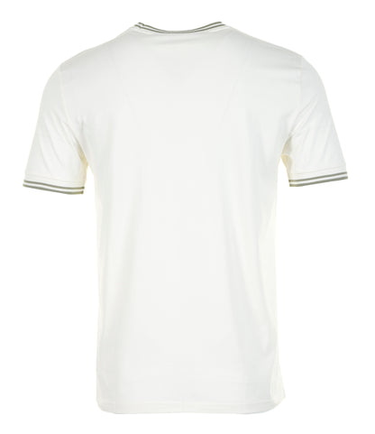 Twin Tipped T Shirt Light Ecru / Olive Mint