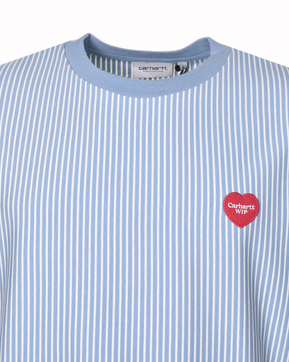 Short Sleeve Terrell Stripe T Shirt Bleach Wax