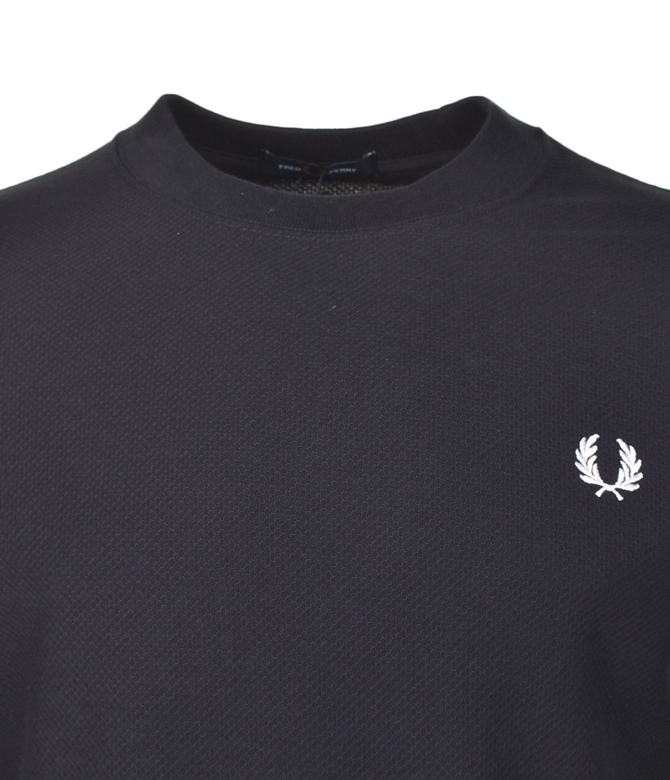 Tipped Cuff Pique T Shirt Black