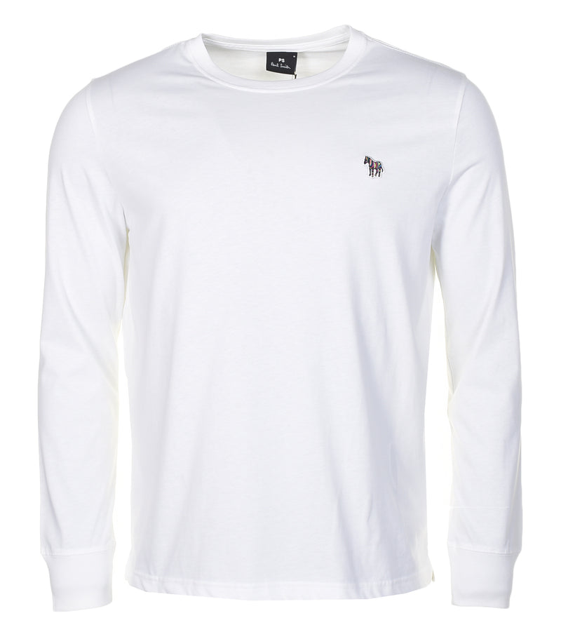 Regular Fit Zebra Long Sleeve T-Shirt White