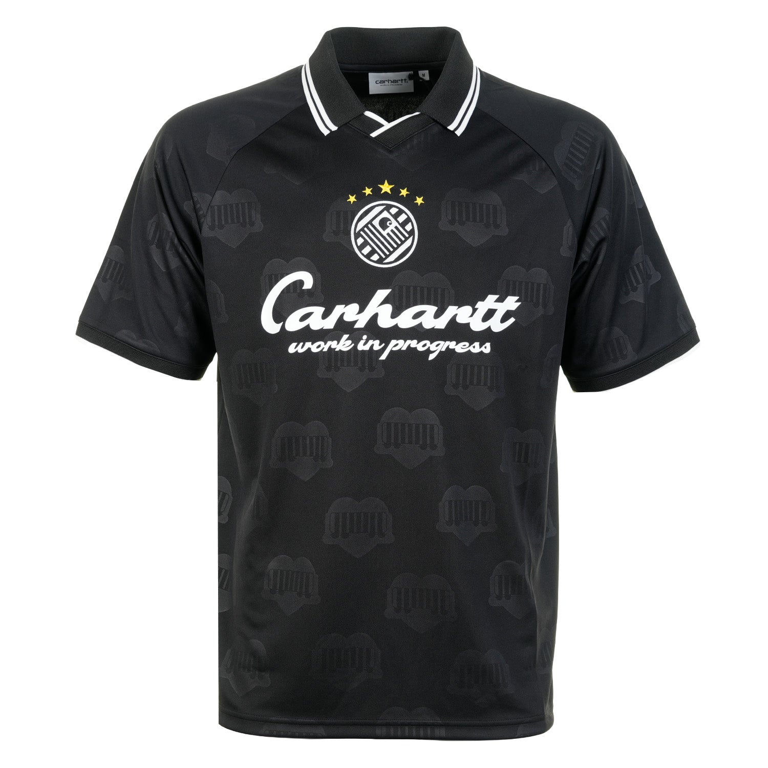 Terrace Football T Shirt Heart Train Jacquard Black
