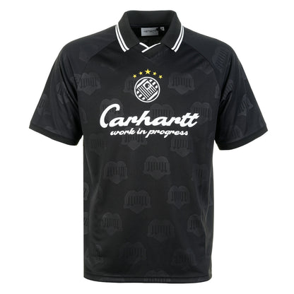 Terrace Football T Shirt Heart Train Jacquard Black
