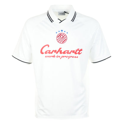 Terrace Football T Shirt Heart Train Jacquard White