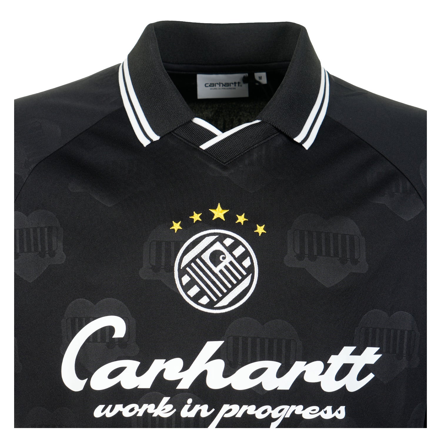 Carhartt WIP Terrace Football T-shirt Heart Train Jacquard Black