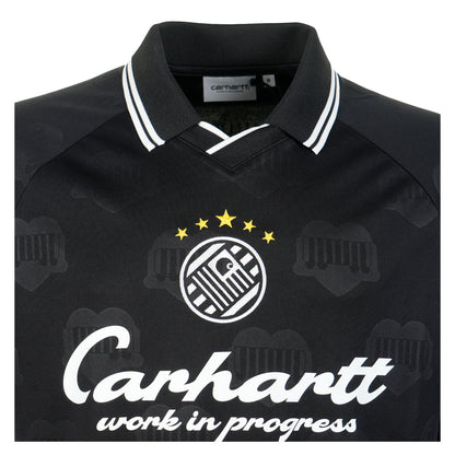 Terrace Football T Shirt Heart Train Jacquard Black