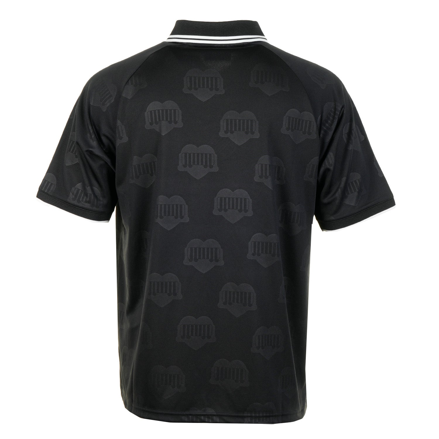 Terrace Football T Shirt Heart Train Jacquard Black