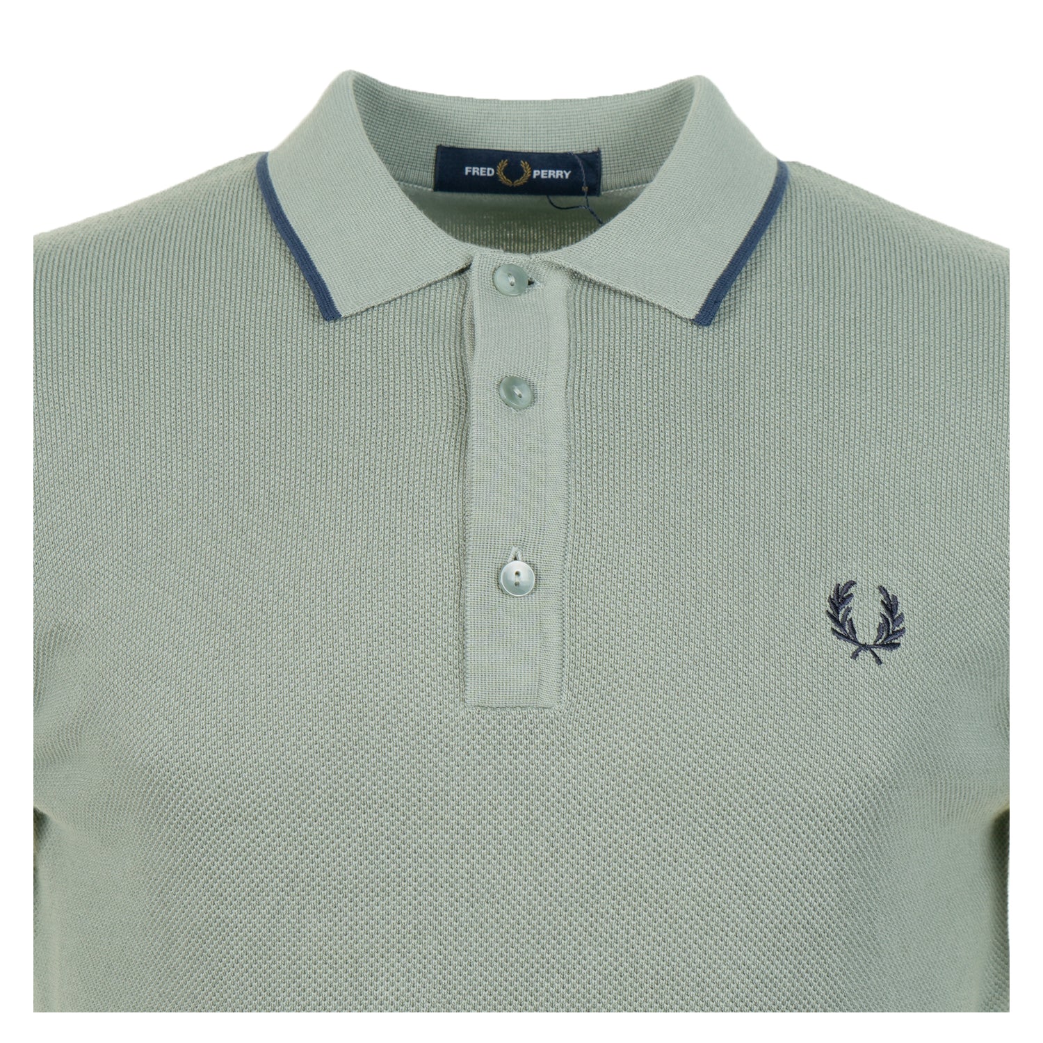 Short Sleeve Pique Stitch Knitted Polo Shirt Bayleaf