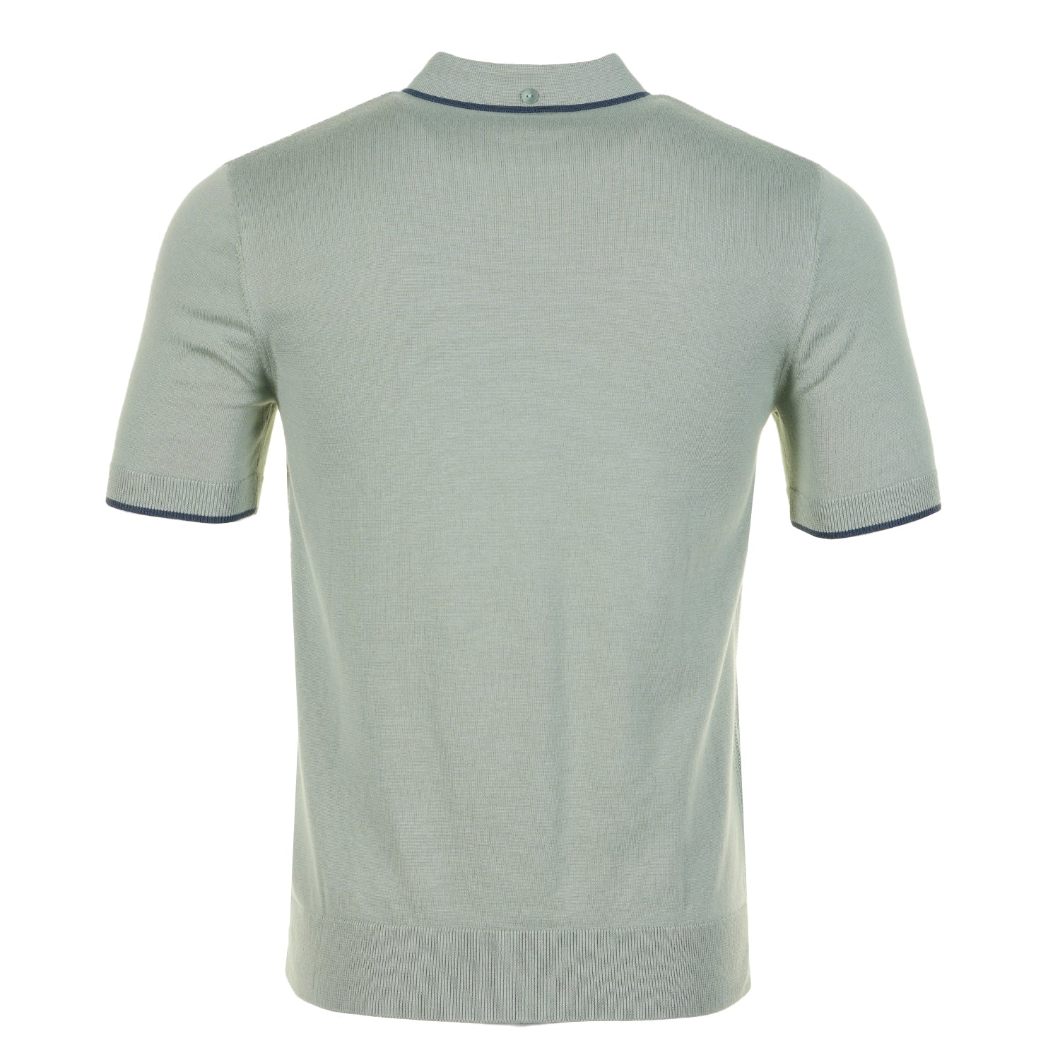 Short Sleeve Pique Stitch Knitted Polo Shirt Bayleaf