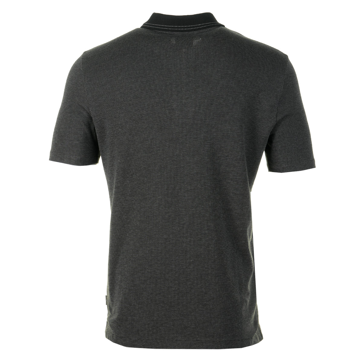 Zip Polo Shirt Stitch Black
